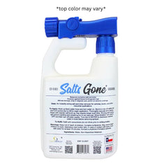Salts Gone sprayer applied to car hood demonstrating safe salt removal