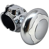 Salty Reef steering wheel knob front view showing compact ergonomic grip and polished finish