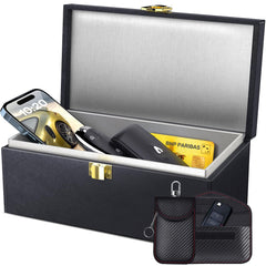 Samfolk box front view showing sleek design and discreet protection