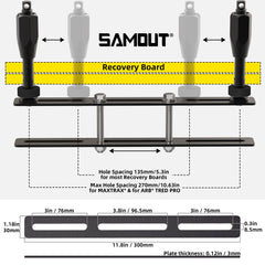 SAMOUT close-up of lockable stainless-steel pin showing glove-friendly hex handle