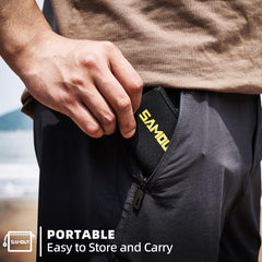 SAMOUT four-piece deflator kit inside zippered pouch for compact transport