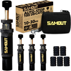 SAMOUT front view of screw-on deflator showing exterior design and rugged build