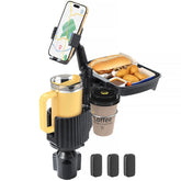 sancaral front view installed in car showing tidy drinks and reachable tray