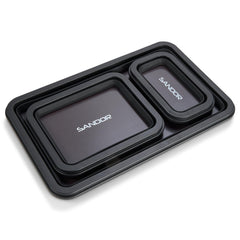 SANDOR expanded trays attached to metal with screws and bolts contained for efficiency