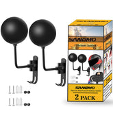 SANGMO helmet rack front view showing sturdy steel and tidy storage benefit