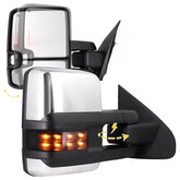 Sanooer front view chrome towing mirror showing fit and style benefit