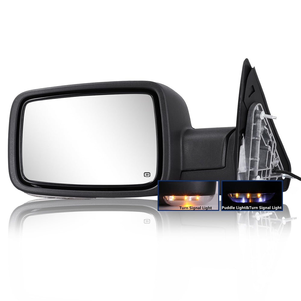 Sanooer left side mirror front view showing fit and finish benefit