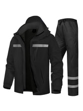 SaphiRose front view of rain suit showing coverage and visibility