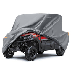 SAPUBK front view cover fitted on Kawasaki Mule protecting from rain