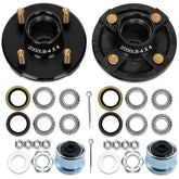 Saree front view assembled hub showing 4-lug face and bolt pattern, easy replacement