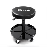 SATA front view of stool showing sturdy frame and mobile benefit