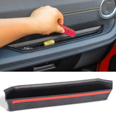 Savadicar front view of black grab bar tray showing sleek finish and fit