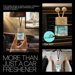 SCENSE IMAGINE diffuser bottle close-up showing premium glass and cap