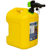 Scepter 5 gallon diesel can front view showing durable body and yellow finish for easy identification and safety