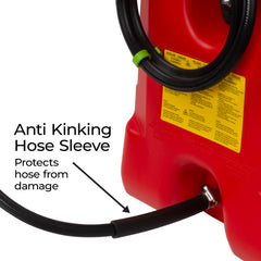 Scepter Duramax pump handle detail demonstrating gas station style stop/start control