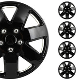 SCITOO front view of black hubcap showing sleek design and aesthetic upgrade