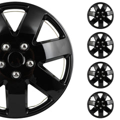 SCITOO front view of black hubcap showing sleek design and aesthetic upgrade