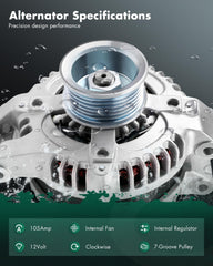 SCITOO alternator pulley close-up highlighting 7-groove design for proper belt alignment