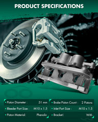 SCITOO caliper front view showing solid construction and reliable braking