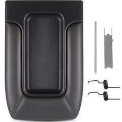 SCITOO dark grey center console lid front view showing clean fit and restored cabin