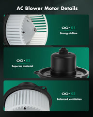SCITOO close-up of fan cage wheel showing blade shape, improved airflow benefit