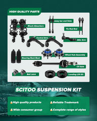 SCITOO lower control arm close-up showing forged steel strength benefit