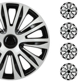 SCITOO front face of hubcap showing gloss black and silver finish benefit restore look