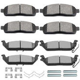 SCITOO front pads packaging showing complete 8-piece kit and easy install benefit