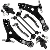 SCITOO front suspension kit overview showing all eight components and improved front stability