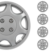 SCITOO front view hubcap showing sleek silver finish and instant aesthetic upgrade