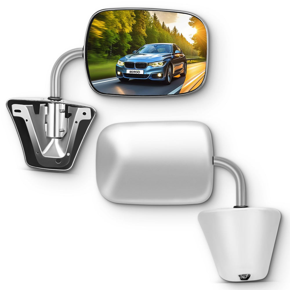 SCITOO front view mirror installed on truck, improves rear visibility