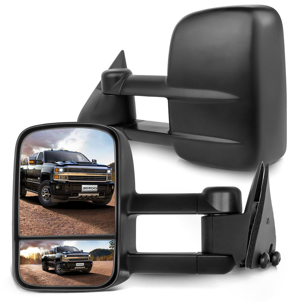 SCITOO front view pair showing complete replacement mirrors and benefits