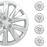 SCITOO front view hubcap showing clean silver finish and improved curb appeal
