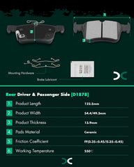 SCITOO pad edge showing slot and chamfer to reduce noise and improve wear