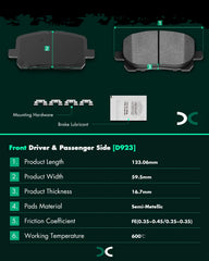SCITOO brake pad friction surface close-up showing composite material for steady bite
