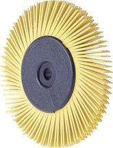 Scotch-Brite 8482 radial bristle brush front profile showing ceramic filaments and size for even finishing