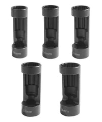 SCUARI front view of five-piece strut socket set showing compact storage and sizes