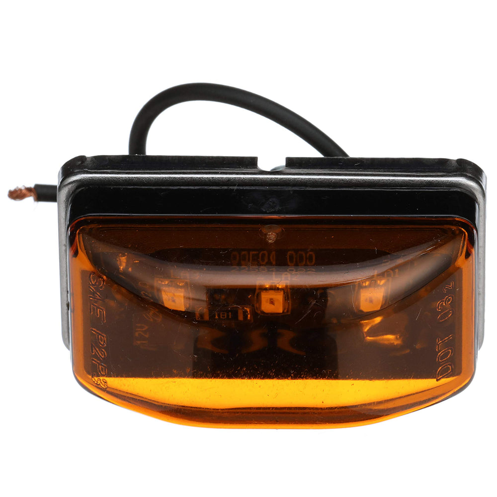 SEACHOICE front view of amber mini clearance light showing compact visibility benefit