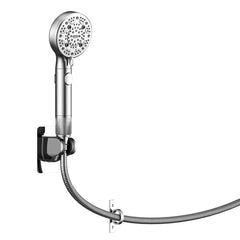 SeaCity chrome shower head front view showing sleek design and high pressure benefit