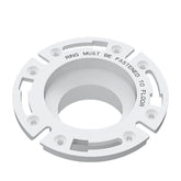 SEAFLO front view of white RV toilet showing compact design and easy fit