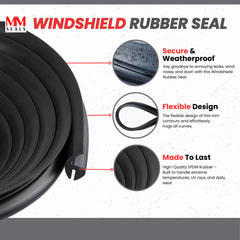 Seal Rubber molding being installed on a windscreen demonstrating easier sealing