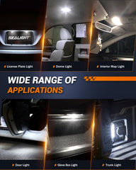 SEALIGHT bulb installed in license plate fixture improving visibility