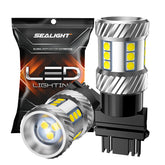 SEALIGHT 3157 front view showing packaging and two bulbs, clear identification benefit