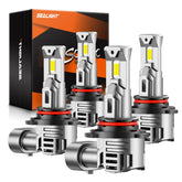 SEALIGHT 9005 9006 front packaging showing included four bulbs and benefits