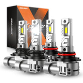 SEALIGHT front view of 9005 9006 four-bulb pack showing contents and benefits