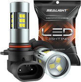 SEALIGHT front packaging showing H10 9145 bulbs and pack benefits