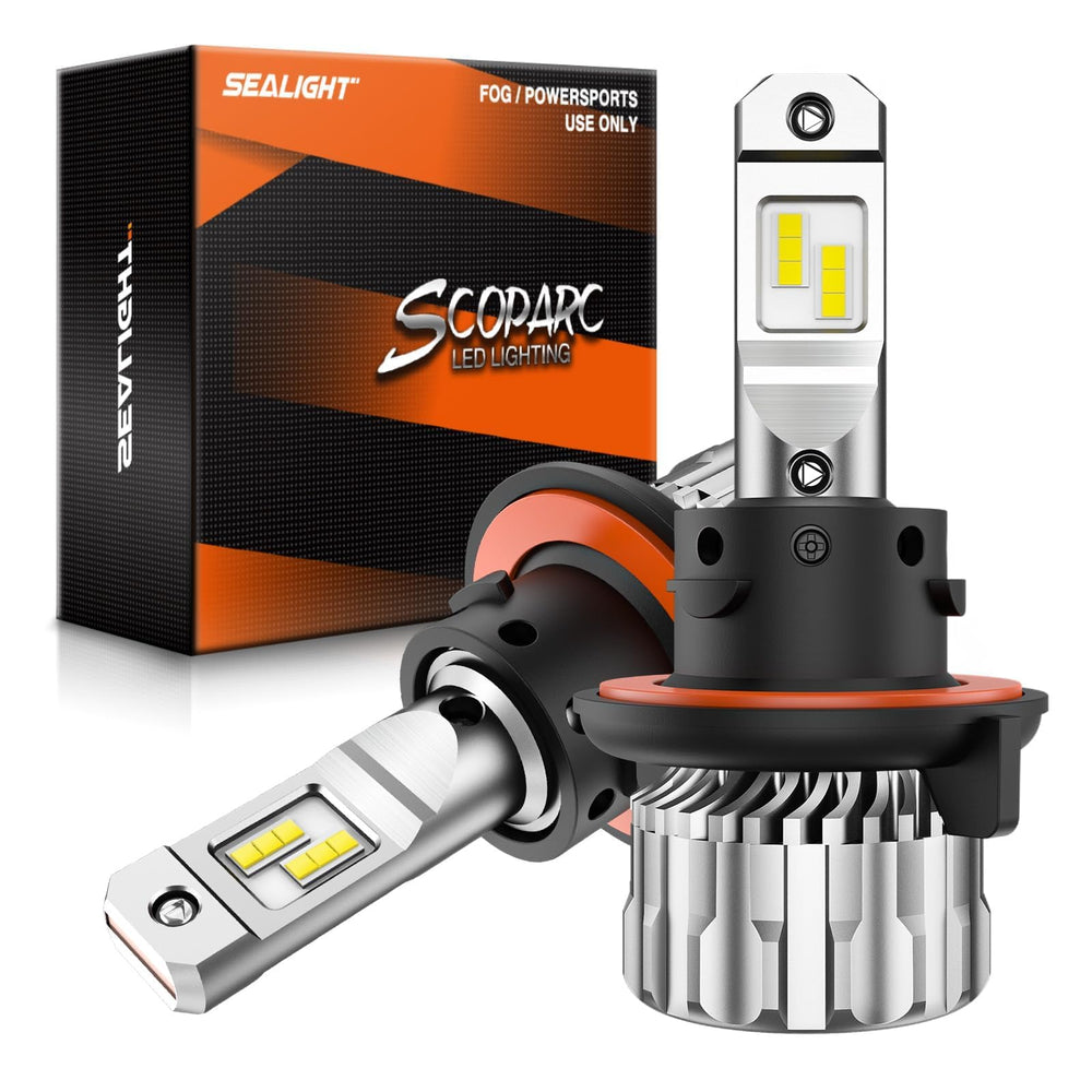 SEALIGHT front view pack of 2 bright H13 bulbs, easy plug-and-play upgrade