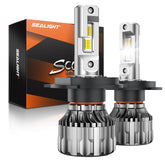 SEALIGHT front packaging showing the H4 bulbs and benefits in a clear view