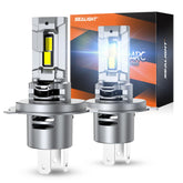 SEALIGHT front view of the H4 bulb pack showing product and benefits
