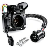 Seamaka adapter front view showing dual 7-blade and 4-flat outputs for flexible towing